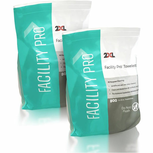 2XL Facility Pro&reg, All-Purpose Towelettes - White - 2 / Carton