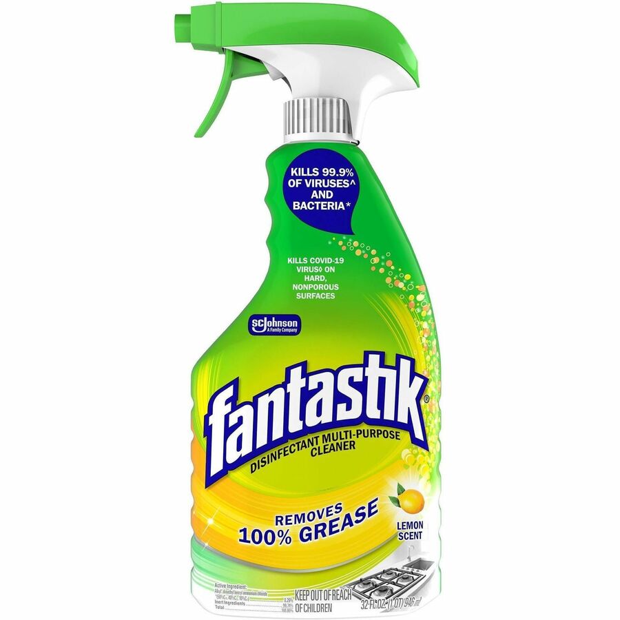 fantastik&reg, All-Purpose Cleaner - For Multi Surface, Multipurpose - Spray - 32 fl oz (1 quart) - Lemon Scent - Recommended For: Virus Remover, Bacteria Remover, Grease Remover, Grime Remover, Smear Remover, Residue Remover, Dirt Remover, Odor Remove...