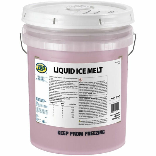 Zep Commercial Liquid Ice Melt - 5 Gallon - Fluid - 5 gal - 1 Each