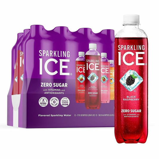 Talking Rain Sparkling ICE Purple-Variety Flavor Sparkling Water - Sugar Free - 1.06 lb - Cherry Limeade, Kiwi Strawberry, Orange Mango, Blackberry - 12 / Carton