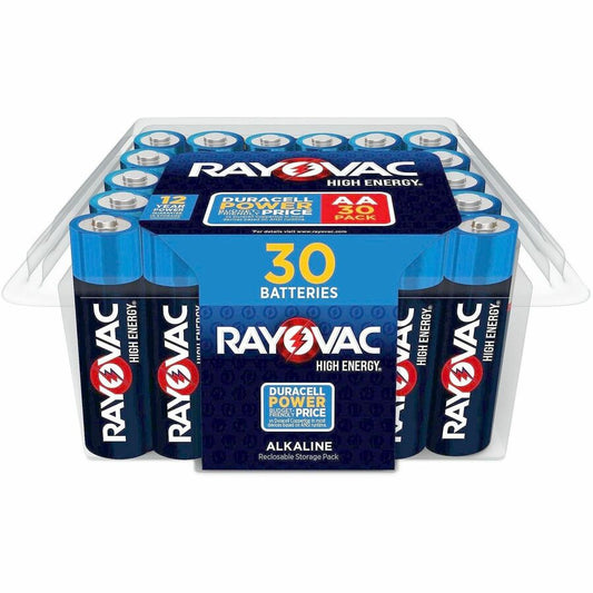 Rayovac Alkaline AA Batteries - For Flashlight, Mouse, Remote Control - AA - 30 / Pack