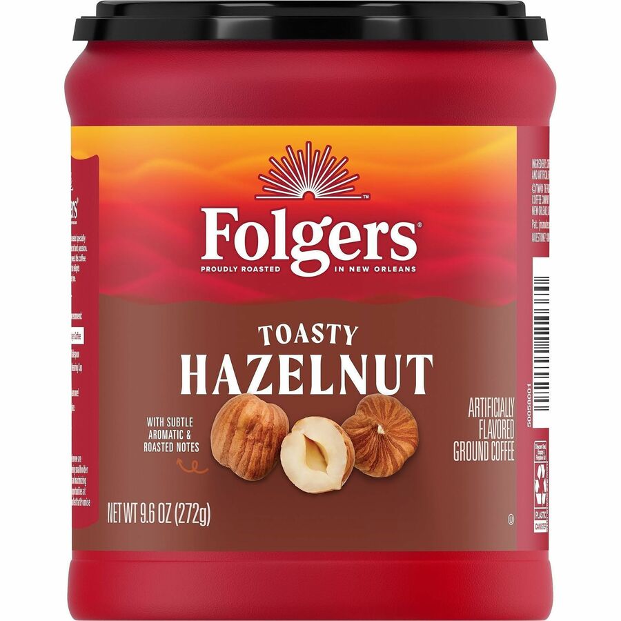 Folgers&reg, Ground Toasty Hazelnut Ground Coffee - Medium - Ground - Toasty Hazelnut - 1 Each