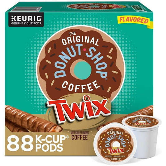 The Original Donut Shop&reg, K-Cup, Pod Twix Coffee K-Cups - Light - K-Cup, Pod - Twix, Chocolate, Caramel - Kosher - 24 Coffee/Box - 4 / Carton