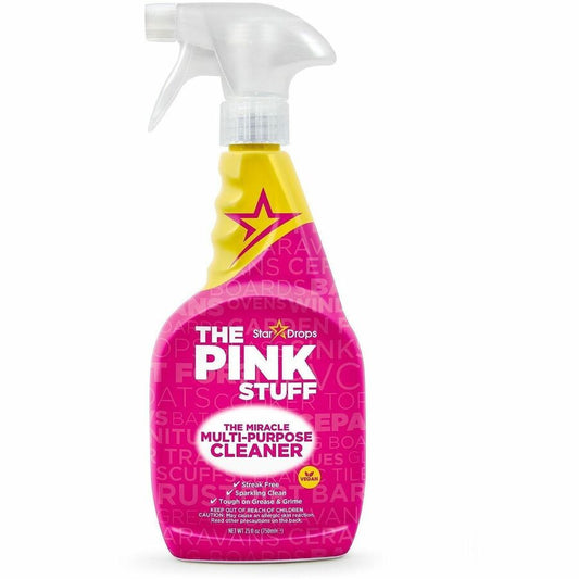 The Pink Stuff Multi-Purpose Cleaner - For Multipurpose - Spray - 25.4 fl oz (0.8 quart) - Fruity Scent - Recommended For: Grease Remover, Grime Remover, Stain Remover - No-rinse, Versatile, Cruelty-free, Streak-free - Clear Spray - 10 / Carton