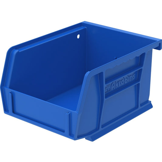 Akro-Mils Akrobins Storage Bin - 3" Height x 4.10" Width x 5.40" Depth - Unbreakable, Water Proof, Stackable, Corrosion Proof - Blue - Polymer - 1 Each