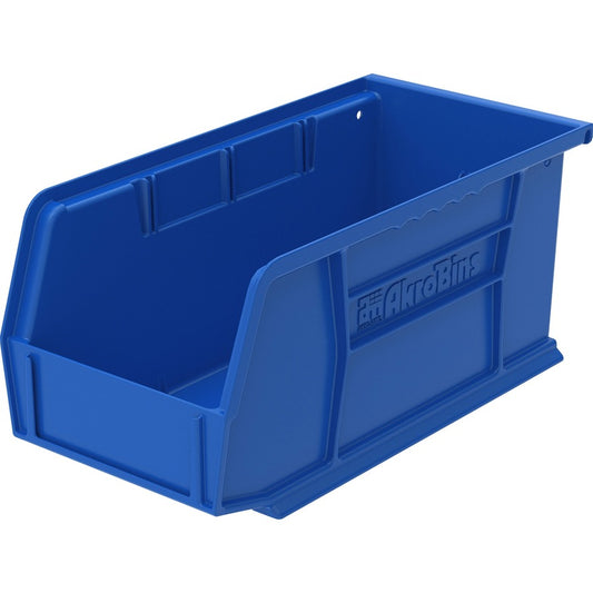 Akro-Mils Akrobins Storage Bin - 5" Height x 5.50" Width x 10.90" Depth - Unbreakable, Water Proof, Stackable, Corrosion Proof - Blue - Polymer - 1 Each