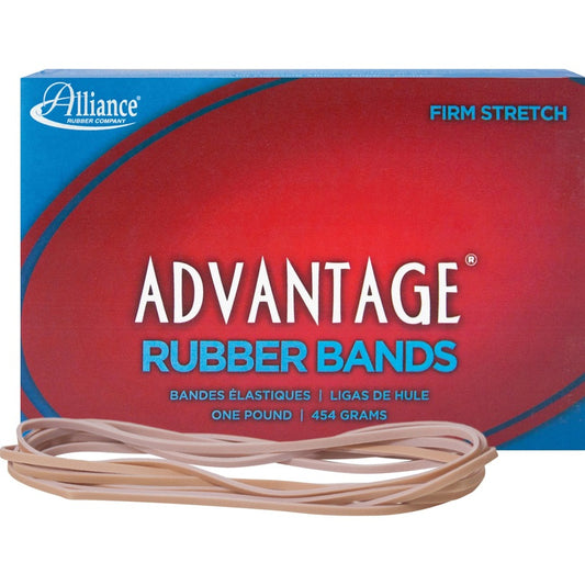 Alliance Rubber Advantage Rubber Bands - Size: #117B - 7" Length x 0.1" Width - Stretchable, Elastic - Natural Crepe - 1 Box