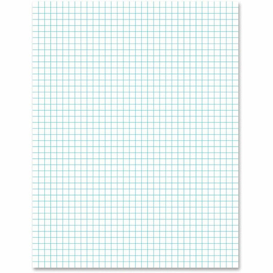 Ampad Graph Pad - 50 Sheets - Front Ruling Surface - 20 lb Basis Weight - Letter - 8 1/2" x 11" Sheet Size - White Paper - 1 Pad