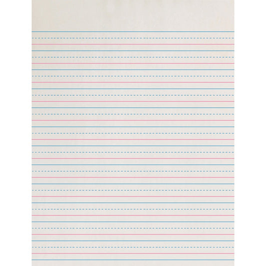 Zaner-Bloser Dotted Midline Newsprint Paper - Letter - 500 Sheets - 0.50" Ruled - Letter - 8" x 10 1/2" Sheet Size - White Paper - 1 Ream