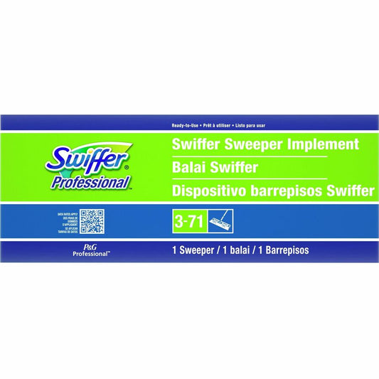 Swiffer Professional Sweeper - 10" Width Head - Swivel Head, Lightweight - Green - 1 Each