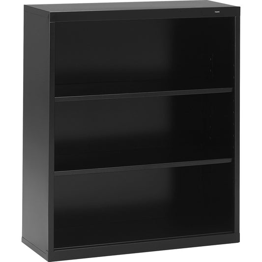 Tennsco Welded Bookcase - 34.5" Width x 13.5" Depth x 40" Height - 3 x Shelf(ves) - 360 lb Load Capacity - Black - Steel - Recycled
