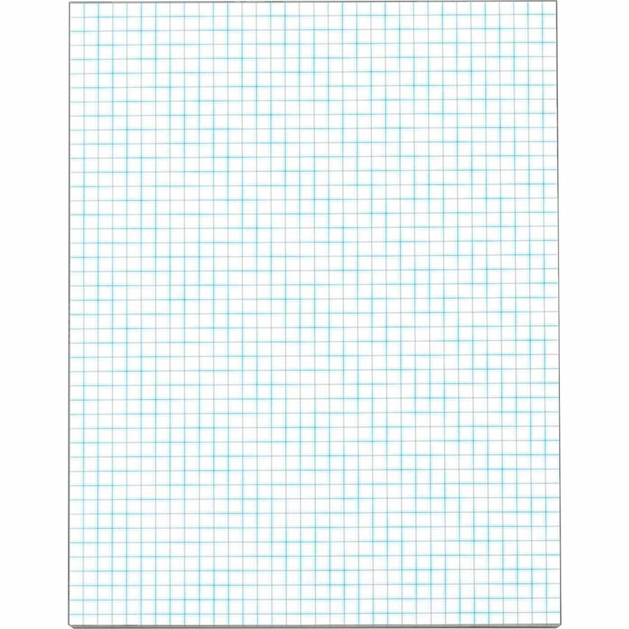TOPS Graph Pad - 50 Sheets - Both Side Ruling Surface - Ruled Blue Margin - 20 lb Basis Weight - Letter - 8 1/2" x 11" Sheet Size - White Paper - 1 Pad