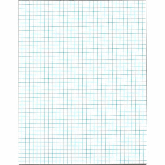 TOPS Graph Pad - 50 Sheets - Both Side Ruling Surface - Ruled Blue Margin - 20 lb Basis Weight - Letter - 8 1/2" x 11" Sheet Size - White Paper - 1 Pad