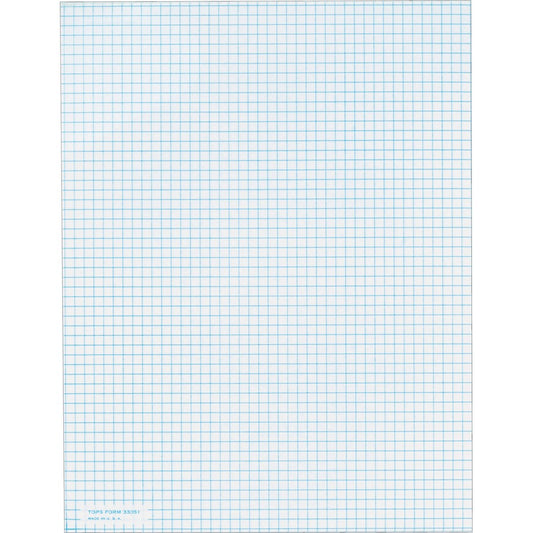TOPS Graph Pad - 50 Sheets - Both Side Ruling Surface - 20 lb Basis Weight - Letter - 8 1/2" x 11" Sheet Size - White Paper - 1 Pad
