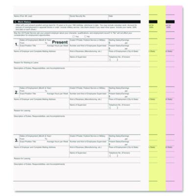 ICX90771007 PAPER,CRBNLS 3-PRT REV,WH