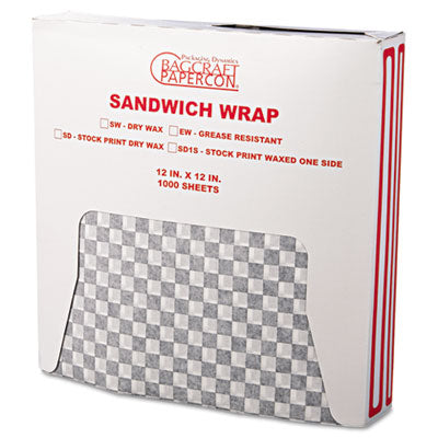 BGC057800 WRAP,PPR SNDWCH 12X12 BL