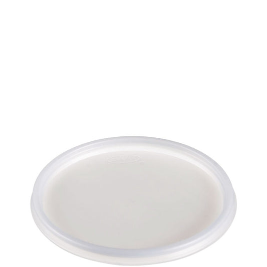 Non-Vented Cup Lids, Fits 5 oz to 16 oz Food Containers/30 oz to 32 oz Hot Cups, Plastic, Translucent, 100/Pack, 10 Packs/CT