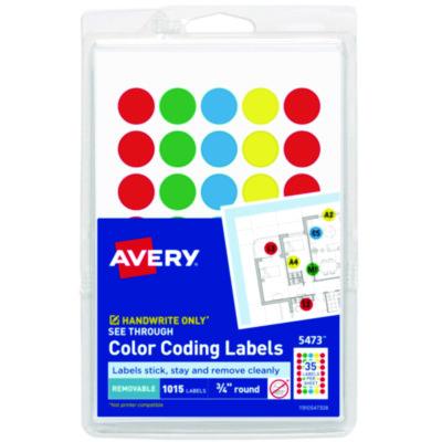 AVE05473 LABEL,TRNS,3/4RD,1015,AST