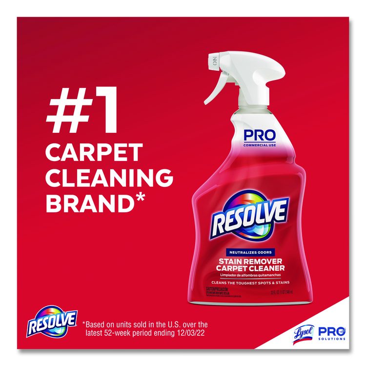 Carpet Cleaner, Unscented, 32 oz Spray Bottle, 12/Carton