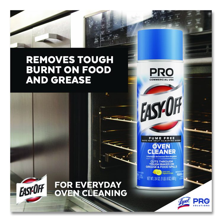Fume Free Max Oven Cleaner, Foam, Lemon, 24 oz Aerosol Spray, 6/Carton