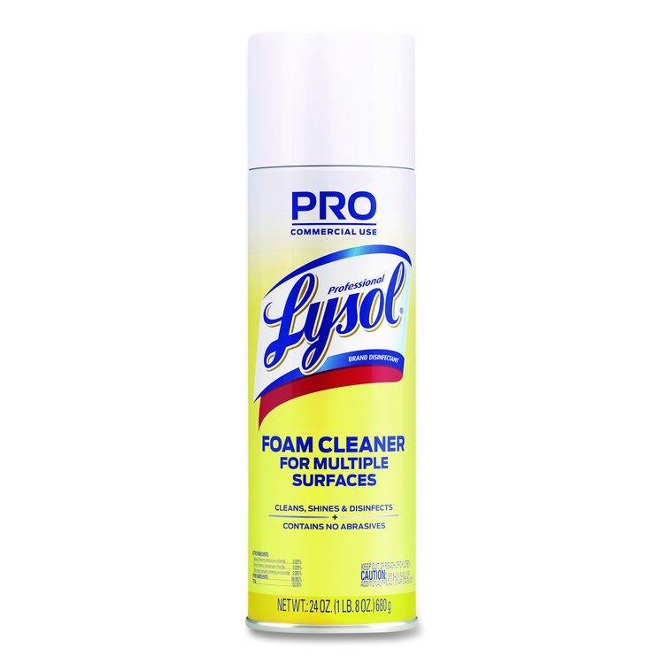 Disinfectant Foam Cleaner, Fresh Scent, 24 oz Aerosol Spray