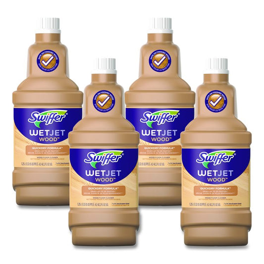 WetJet System Cleaning-Solution Refill, Blossom Breeze Scent, 1.25 L Bottle, 4/Carton