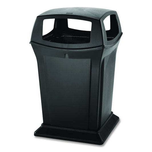 Ranger Fire-Safe Waste Container, 45 gal, Structural Foam, Black