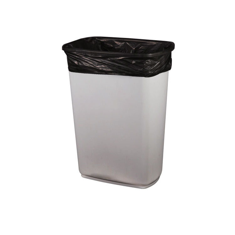 Reprocessed Resin Can Liners, 45 gal, 1.5 mil, 40" x 46", Black, 100/Carton
