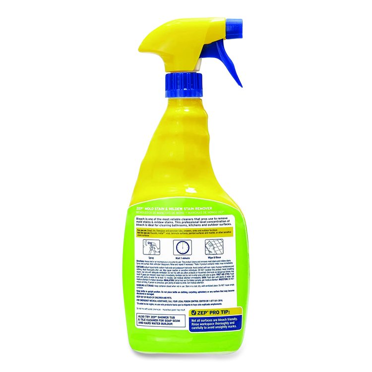 Mold Stain and Mildew Stain Remover, 32 oz Spray Bottle, 12/Carton