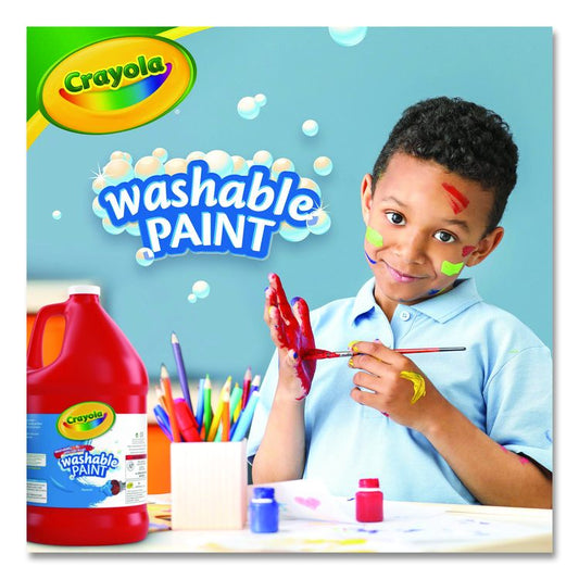 Washable Paint, Red, 1 gal Bottle