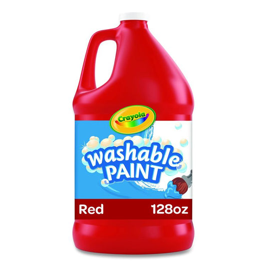 Washable Paint, Red, 1 gal Bottle