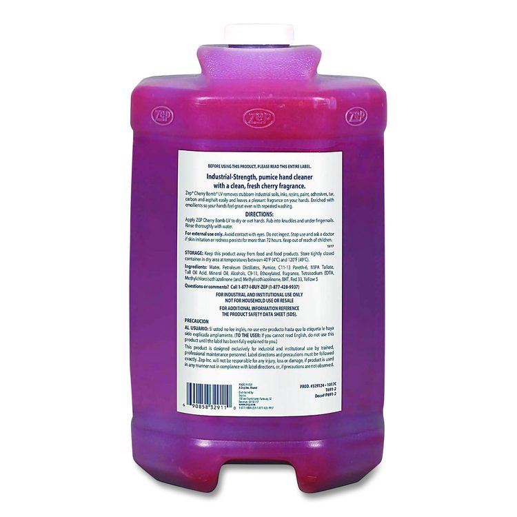 Cherry Bomb Hand Cleaner Refill, Cherry Scent, 1 gal, 4/Carton