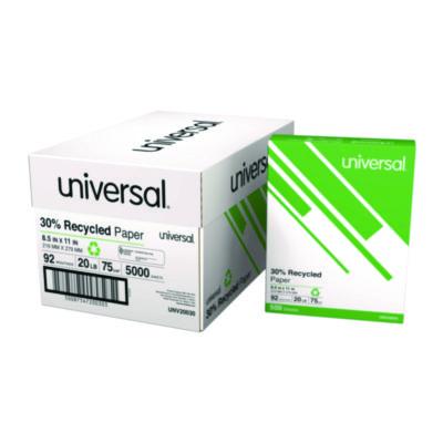 UNV20030 PAPER,RECY,20LB,8.5X11,WH