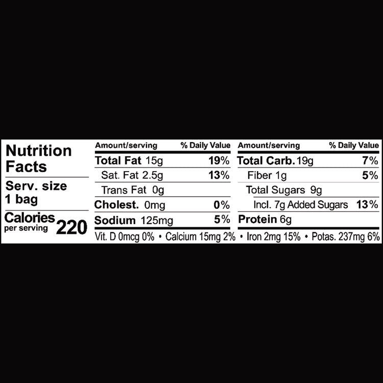 Pomegranate Vanilla Glazed Mix Cashews, 1.5 oz Bag, 18/Carton