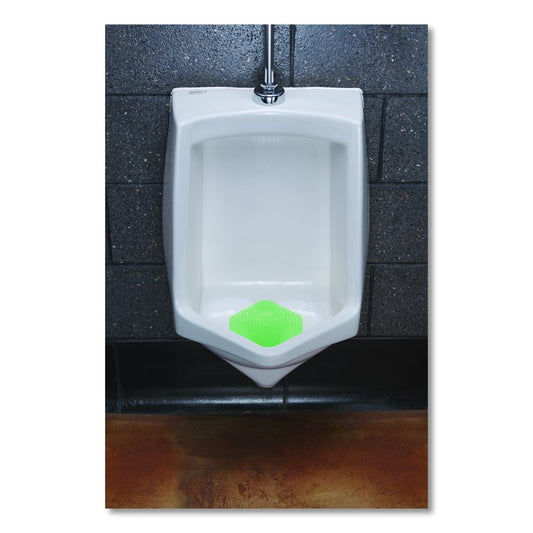 Wave 3D Urinal Deodorizer, Cucumber Melon Scent, Green, 10/Box