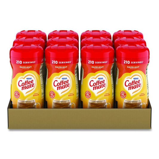 Non-Dairy Powdered Creamer, Hazelnut, 15 oz Canister, 12/Carton