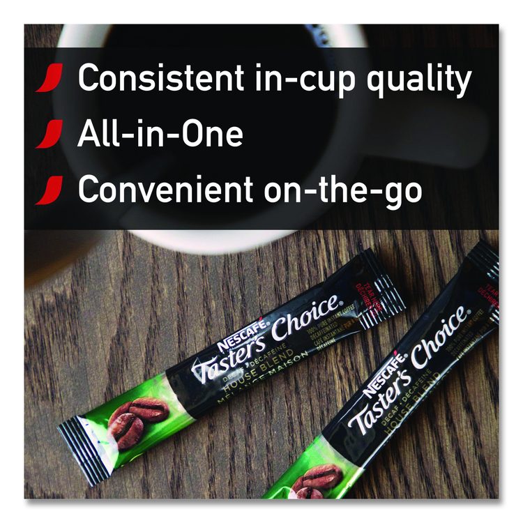 Taster's Choice Stick Pack, Decaf, 0.06 oz, 80/Box, 6 Boxes/Carton