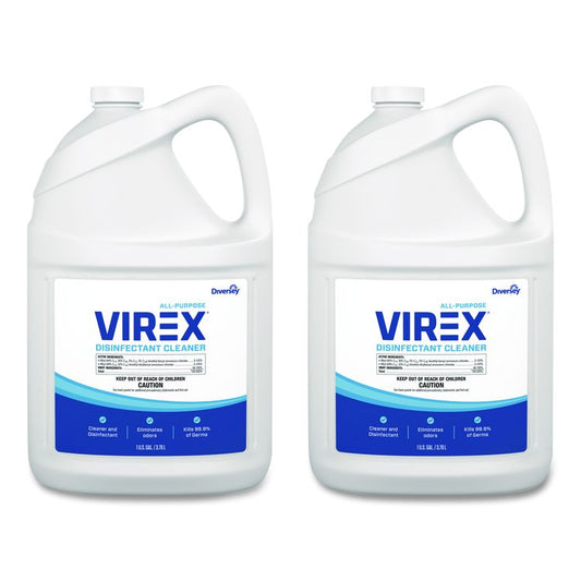 Virex All-Purpose Disinfectant Cleaner, Lemon Scent, 1 gal Container, 2/Carton
