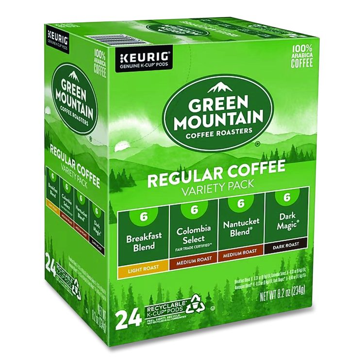 Regular Variety Pack Coffee K-Cups, Assorted Flavors, 24/Box
