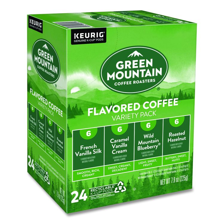 Flavored Variety Coffee K-Cups, Assorted Flavors, 0.38 oz K-Cup, 24/Box