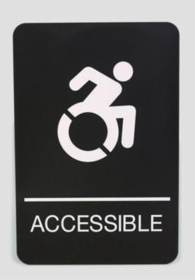 USS7787 SIGN,ACCESSIBLE ADA,BK