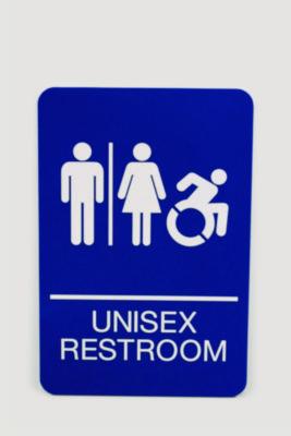 USS7771 SIGN,UNISEX RESTROOM,BE
