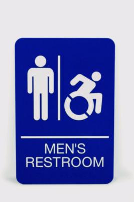 USS7774 SIGN,MEN'S RESTROOM,BE