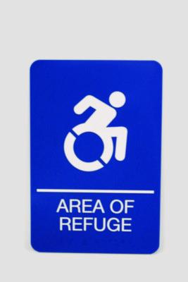 USS7783 SIGN,AREA OF REFUGE,BE