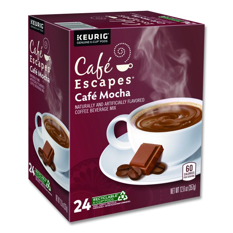 Cafe Escapes Mocha K-Cups, 24/Box