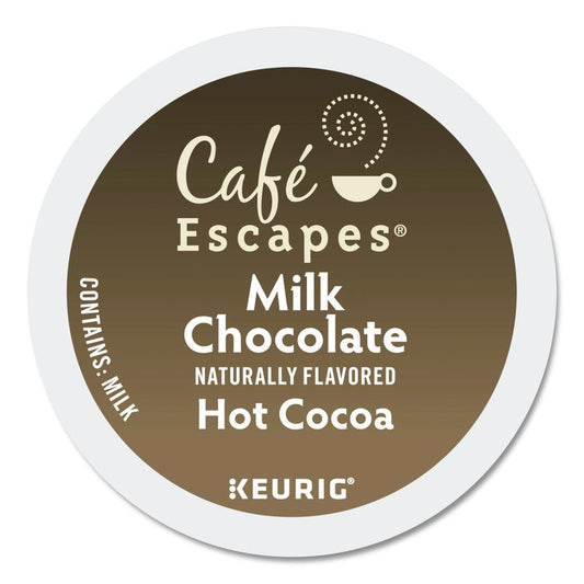Cafe Escapes Milk Chocolate Hot Cocoa K-Cups, 24/Box