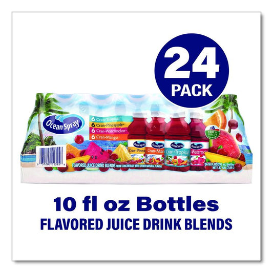 Tropical Variety Pack, Assorted Flavors, 10 oz Bottle, 24/Carton