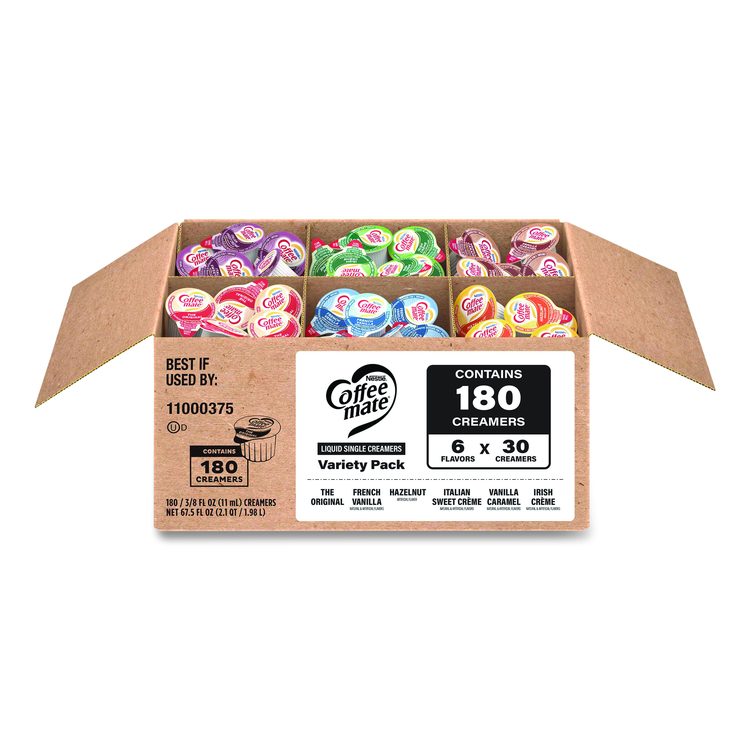 Variety Pack, Assorted Flavors, 0.38 oz Mini Cups, 180/Carton