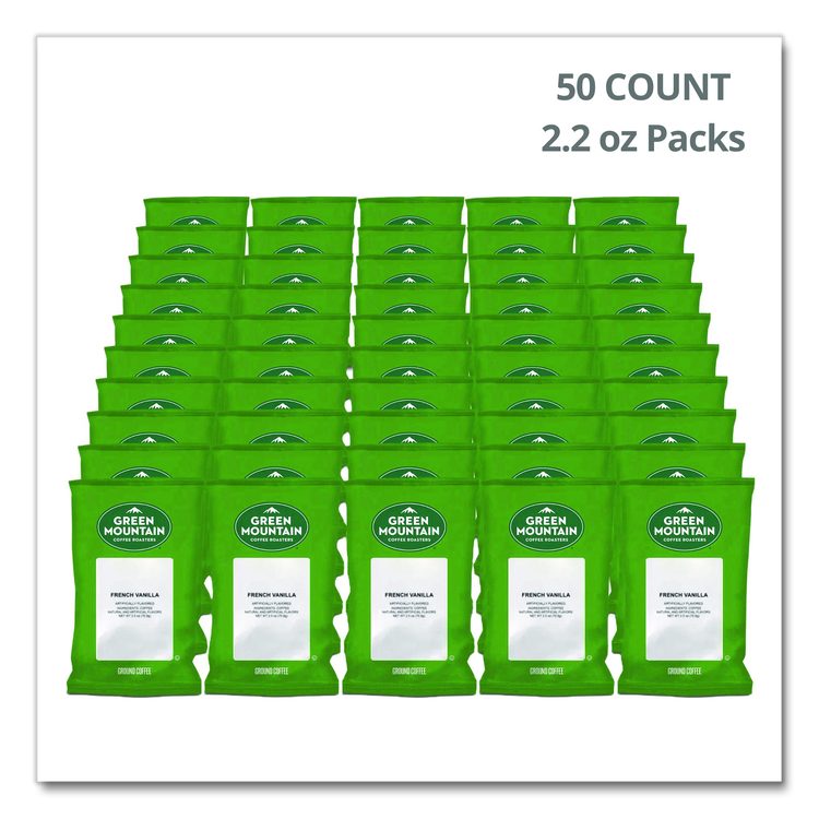 French Vanilla Coffee Fraction Packs, 2.2 oz, 50/Carton