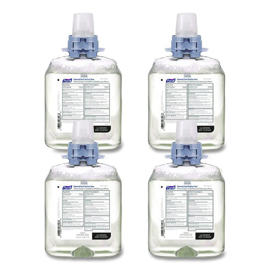 Advanced Hand Sanitizer Foam, For CS4 and FMX-12 Dispensers, 1,200 mL Refill, Unscented, 4/Carton